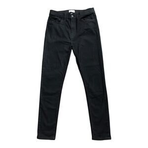 Joes Jeans The Charlie Womens Size 30 High Rise Skinny Ankle Black Coated Jeans